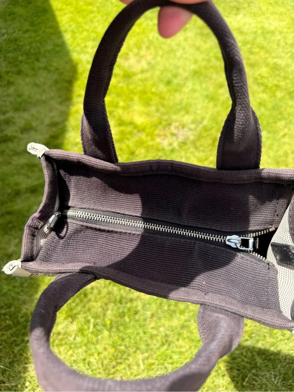 Marc Jacob’s Small black Jacard tote
